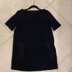 COS Black Women’s Shift Mini Dress Size Small Pockets Short Sleeves